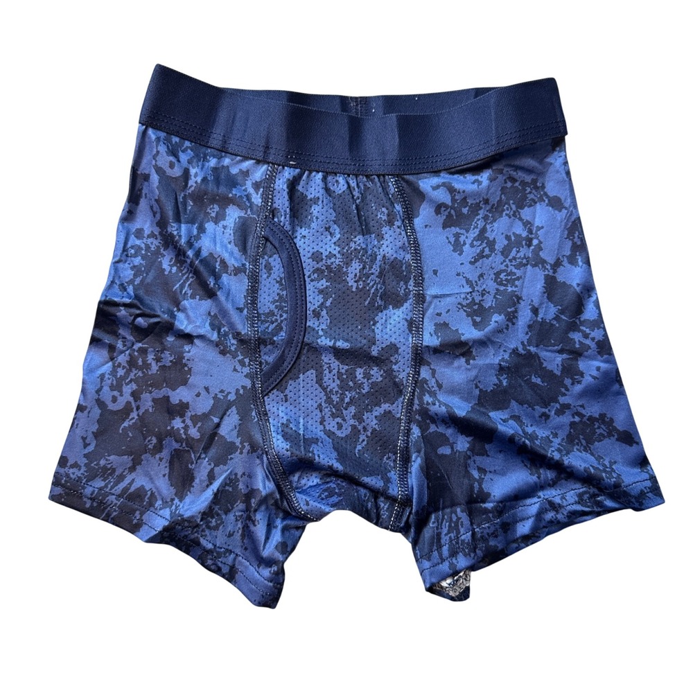 Athletic Works Boxer Briefs Boys S 6-7 Blue Camo DriWorks BA2455P03 Performance